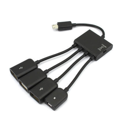 Micro USB OTG One Support Four-band Charging Mobile Phone External Mouse Multi-port Adapter Micro USB OTG One Support Four-band Charging Mobile Phone External Mouse Multi-port Adapter